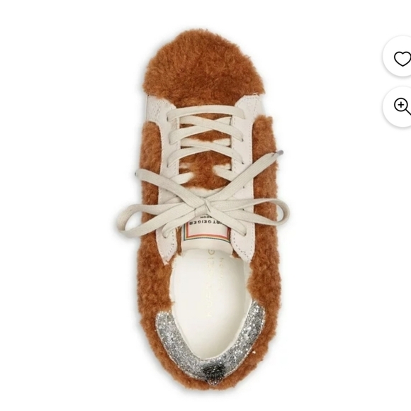 Kurt Geiger Fuzzy Sneakers EUC Size 8.5 - Picture 2 of 5